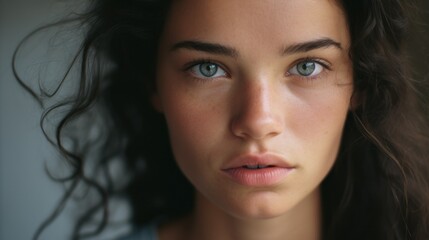 Young beautiful woman with natural make-up