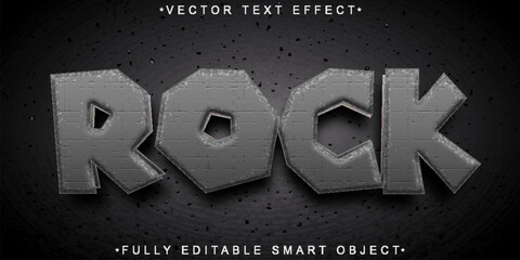 Gray Rock Vector Fully Editable Smart Object Text Effect