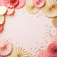 Festive pink greeting card template 
