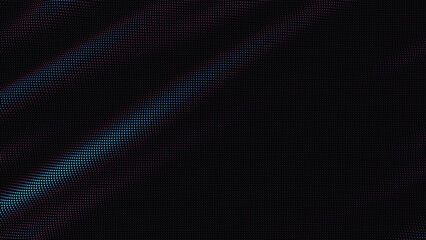 waves of colorful points. Digital data splash of point array. Futuristic smooth glitch UI element