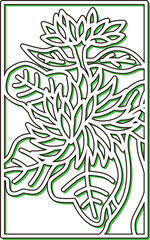 カラーシャドウシンプル花札　長月　菊　9月　菊のカス