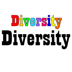 diversity text on white background