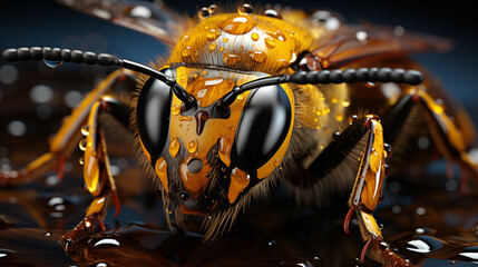 The rich blacks and vibrant yellows, complemented by elegant flowers, showcase the true beauty and complexity of nature in a luxurious style.