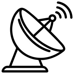 satellite dish antenna icon - obrazy, fototapety, plakaty
