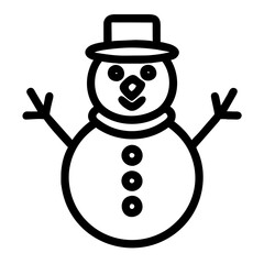 snowman with a scarf