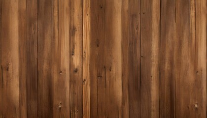 Fototapeta premium Brown wood panel repeat texture. Realistic vector timber dark striped wall background. Bamboo textured planks banner. Parquet board surface. Oak floor tile. Metal line shape fence 