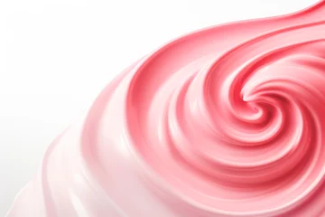Gordijnen Strawberry pink mousse swirl texture © Lusi_mila