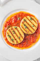 Grilled cheese with tomato sauce