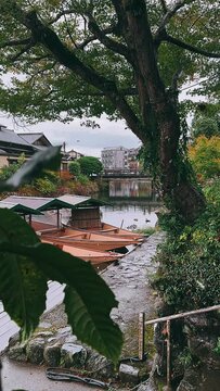 japanese garden with bridge, boat, river,river in the mountains, japan, travel, ccx, lake, water, river, landscape, nature, sky, tree, forest, mountain, reflection, trees, mountains, summer, green, au