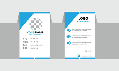 id card access background corporate id card design easy editable file clean id card design with realistic Template Vector for Employee and Others