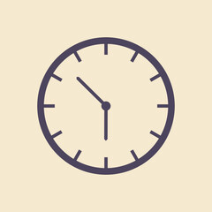 Vector of simple clock good for icon symbol