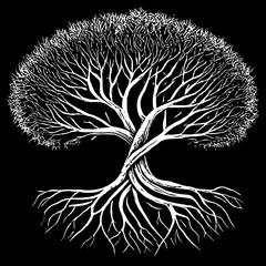 tree silhouette vector	