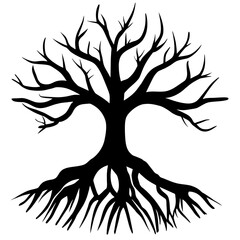 tree silhouette vector	