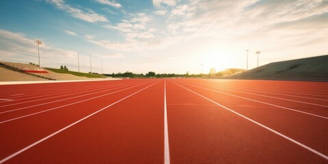 Pristine running track. Ready for sports events
