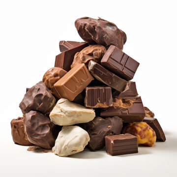 an image of many chocolates on a white background