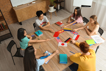 Young students at language school