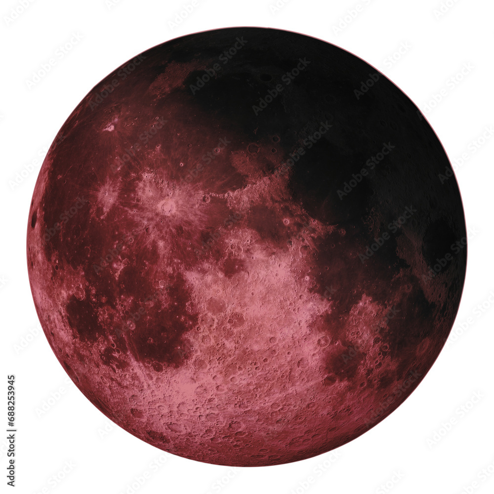 Wall mural full moon isolated. high quality red moon 
