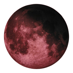 Full Moon isolated. High Quality Red Moon 