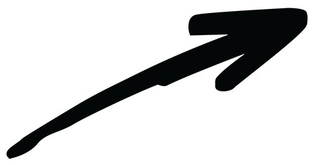 Right bassline arrow for business plan, presentation and education. Sign, Symbol, Hand drawn arrow collection. Element.