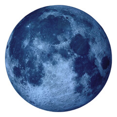 Full Moon isolated. High Quality Blue Moon 