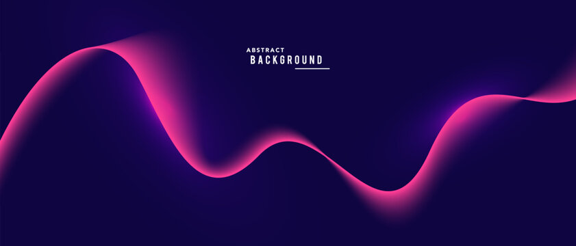Fluid Neon Color Wave. Abstract Faded Ribbon