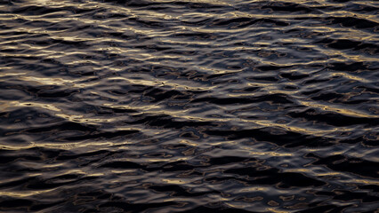 Abstract water surface ripples at sunset