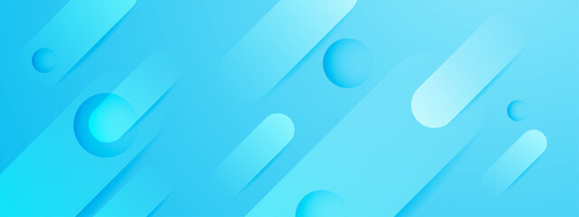 Blue minimal geometric shape abstract banner
