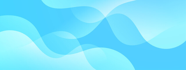 Blue banner abstract art vector with shapes