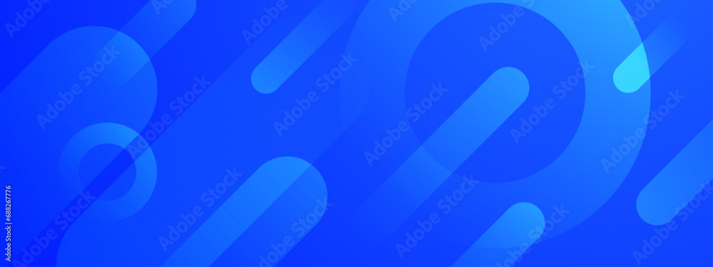 Canvas Prints blue abstract background with blue glowing geometric lines. modern shiny blue diagonal rounded lines