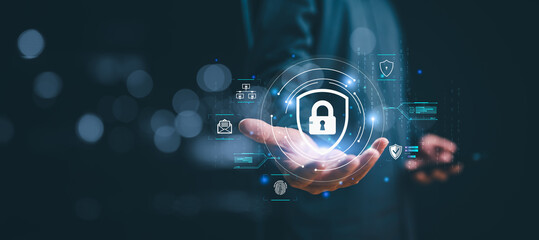 Cybersecurity concept, user privacy security and encryption, secure internet access Future...