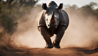 portrait of a rhino at the Africa wild life
 - obrazy, fototapety, plakaty