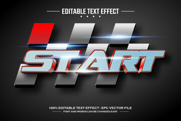 Start 3D editable text effect template