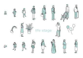 ライフステージ　人物セット