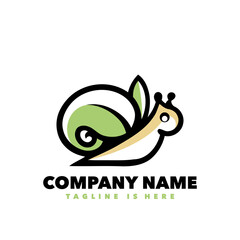 Leaf snail logo for company