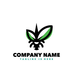 Leaf insect logo design