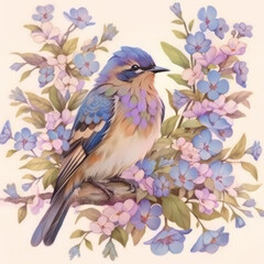 Bluebird's Comfort: Lavender Sympathy Card