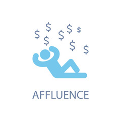 Affluence concept line icon. Simple element illustration. Affluence concept outline symbol design.