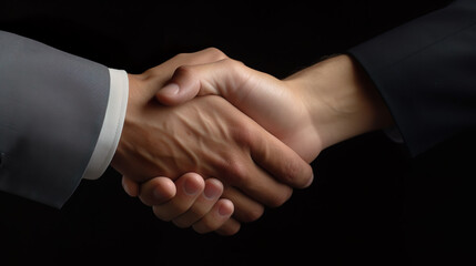 A confident handshake between individuals It is an affirmation of cooperation.