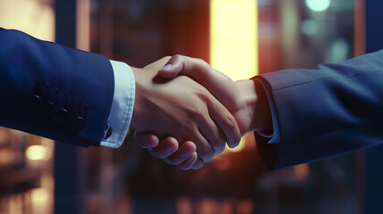 A confident handshake between individuals It is an affirmation of cooperation.