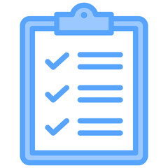 Fototapeta premium Assessment Blue Icon