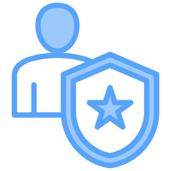 Obraz premium Reliability Blue Icon