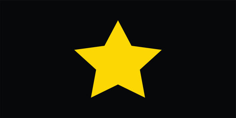 Star Vector Gold Color Isolated on Black Background