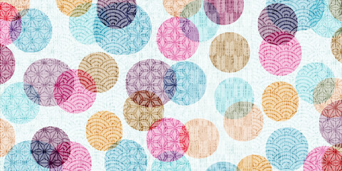 和紙　模様　カラフル　背景