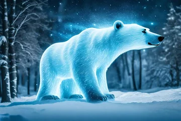 Foto op Canvas a patronus in the shape of a polar bear © Malik