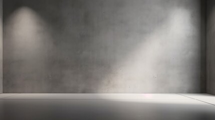 abstract. minimalistic background for product presentation. walls in  large empty room. can full of sunlight. Loft wall or minimalist wall. Shadow, light from windows to plaster wall.