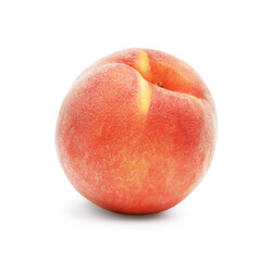 Delicious fresh ripe peach isolated on white