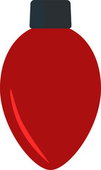 Christmas lights flat vector illustration. Christmas lights bulb isolated design element