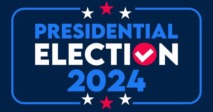 4k Presidential Election 2024 background animation. Suitable to use as title, video intro, overlay, sale banner, US election day event