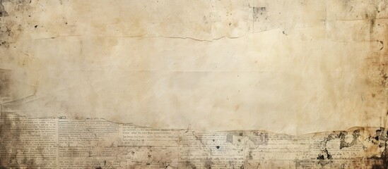 Aged paper texture with vintage writings - obrazy, fototapety, plakaty