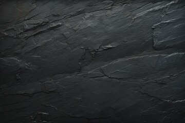 background slate black texture stone surface textured pattern material abstract rough dark grey blank mineral grunge natural rustic nobody floor detail nature empty - obrazy, fototapety, plakaty